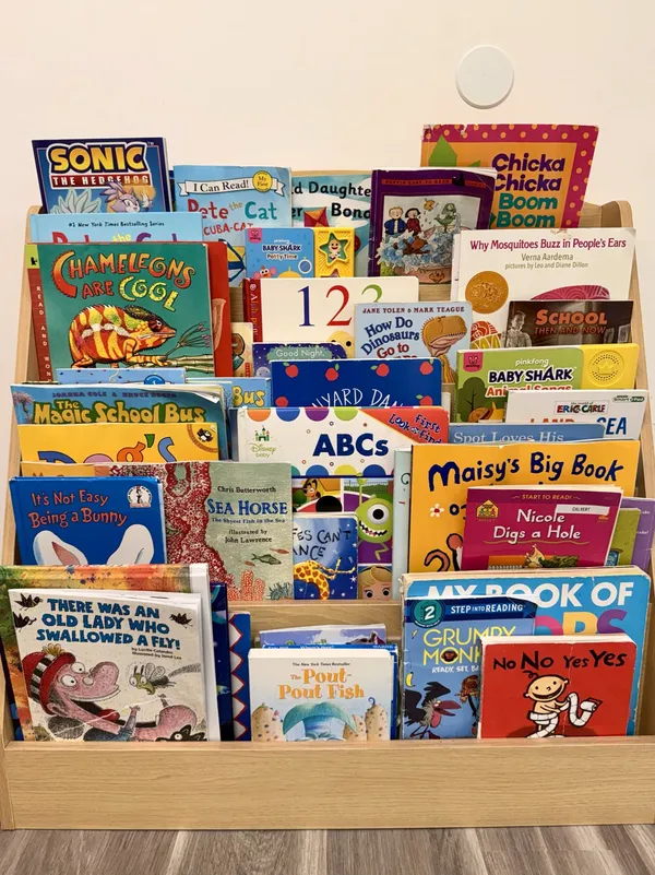 Bookshelf of children’s picture books